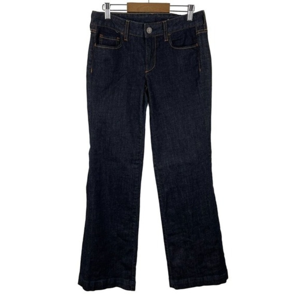 J Crew Jeans Women 2 Boot Wide Leg Low Rise 5 Pocket Dark Wash VTG USA Y2K Denim